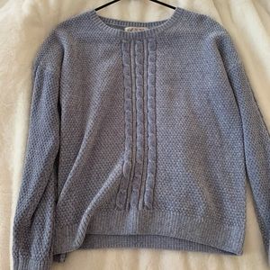 Beautiful Blue PINK ROSE brand sweater